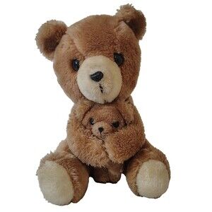 Dakin Vintage Nature Babies Brown Bear  Mama & Baby 1977